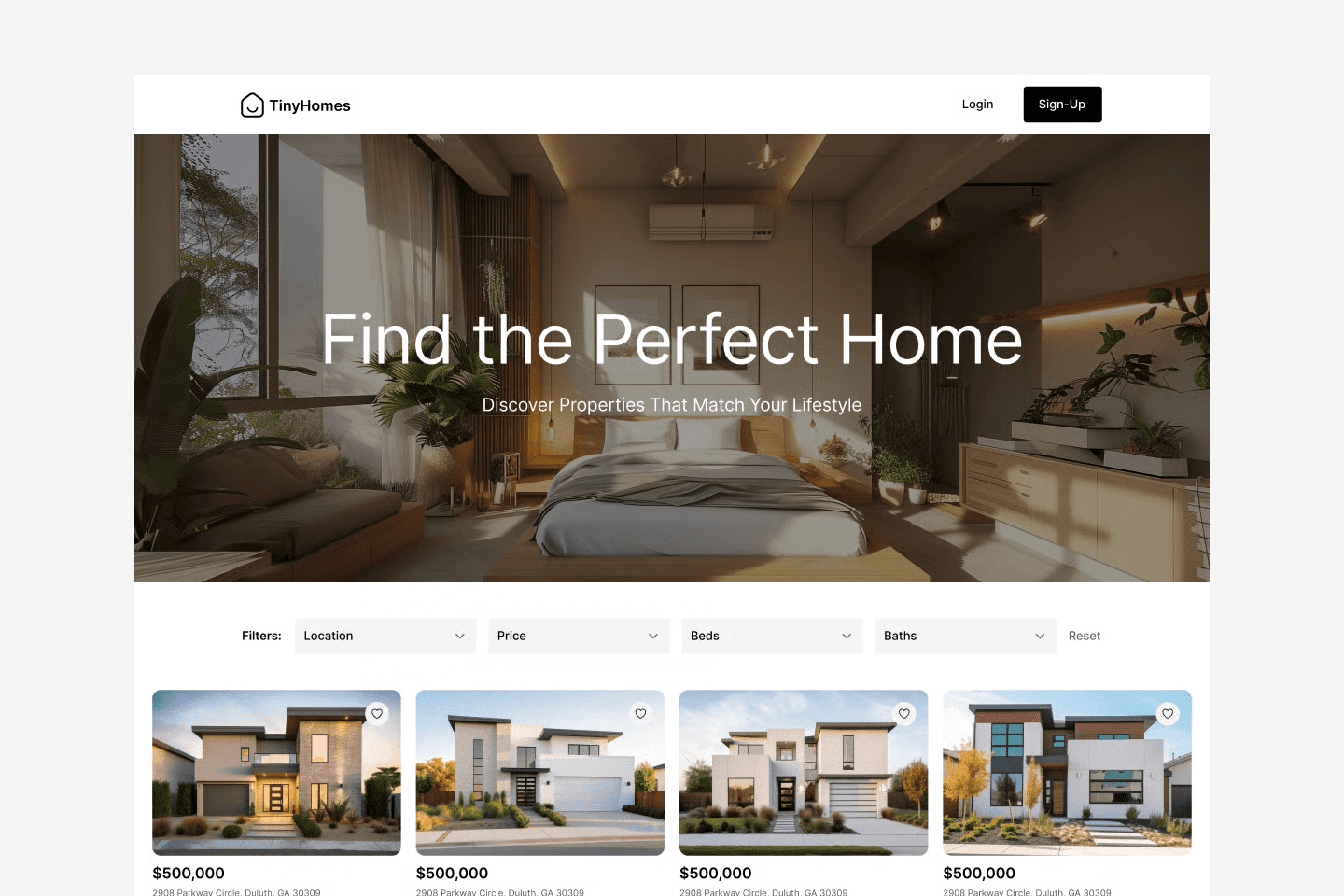TinyHomes template preview